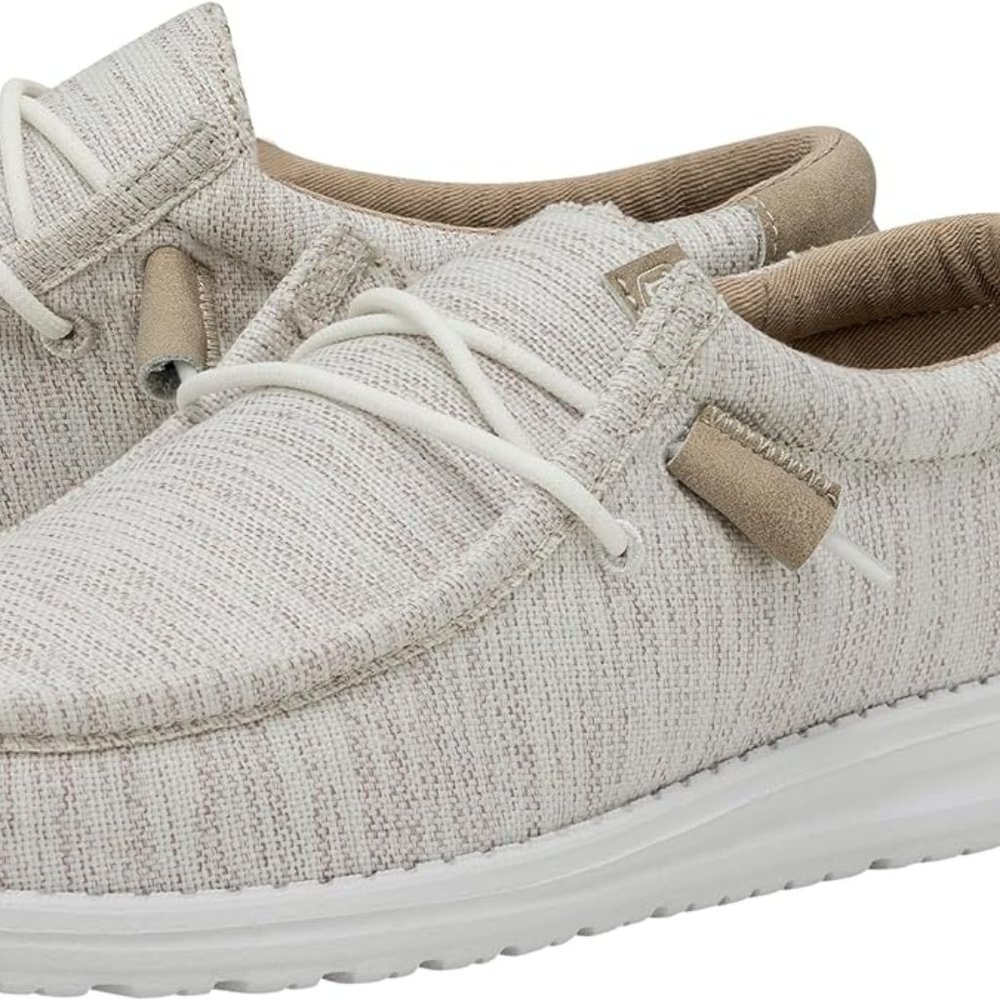 Hey Dude Men's Wally Ascend Woven Ivory Coast Size 11